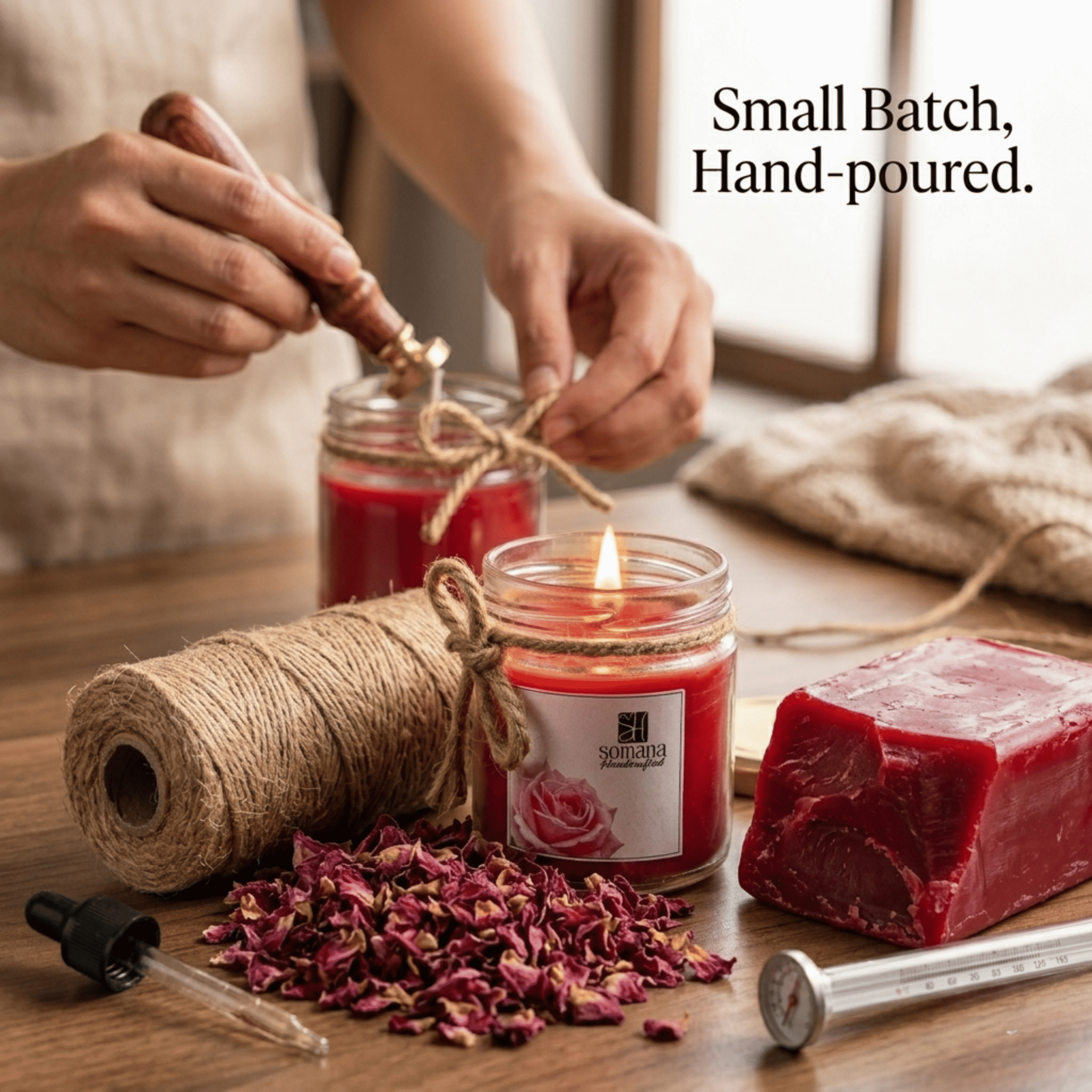 Rose Scented Candle.