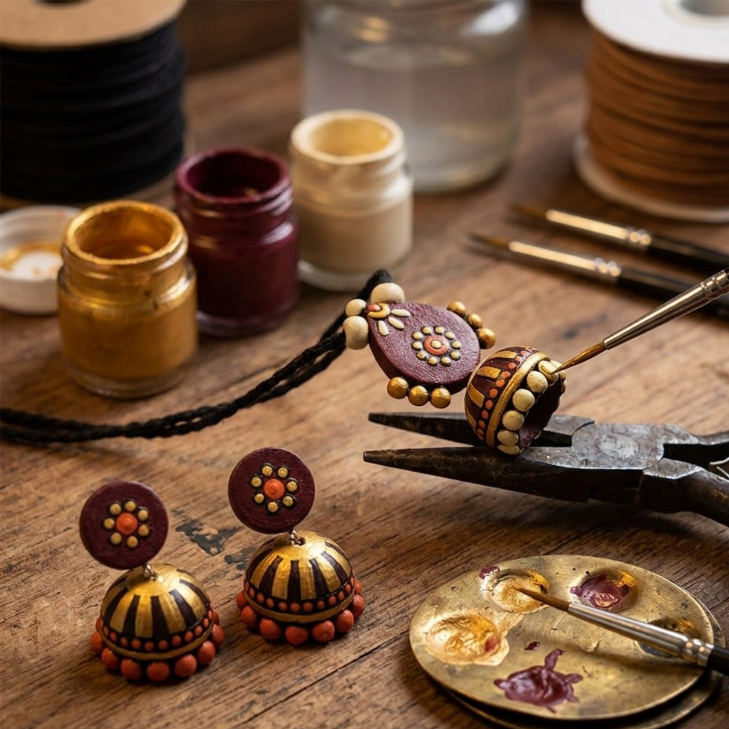 Terracotta Necklace & Jhumka Set