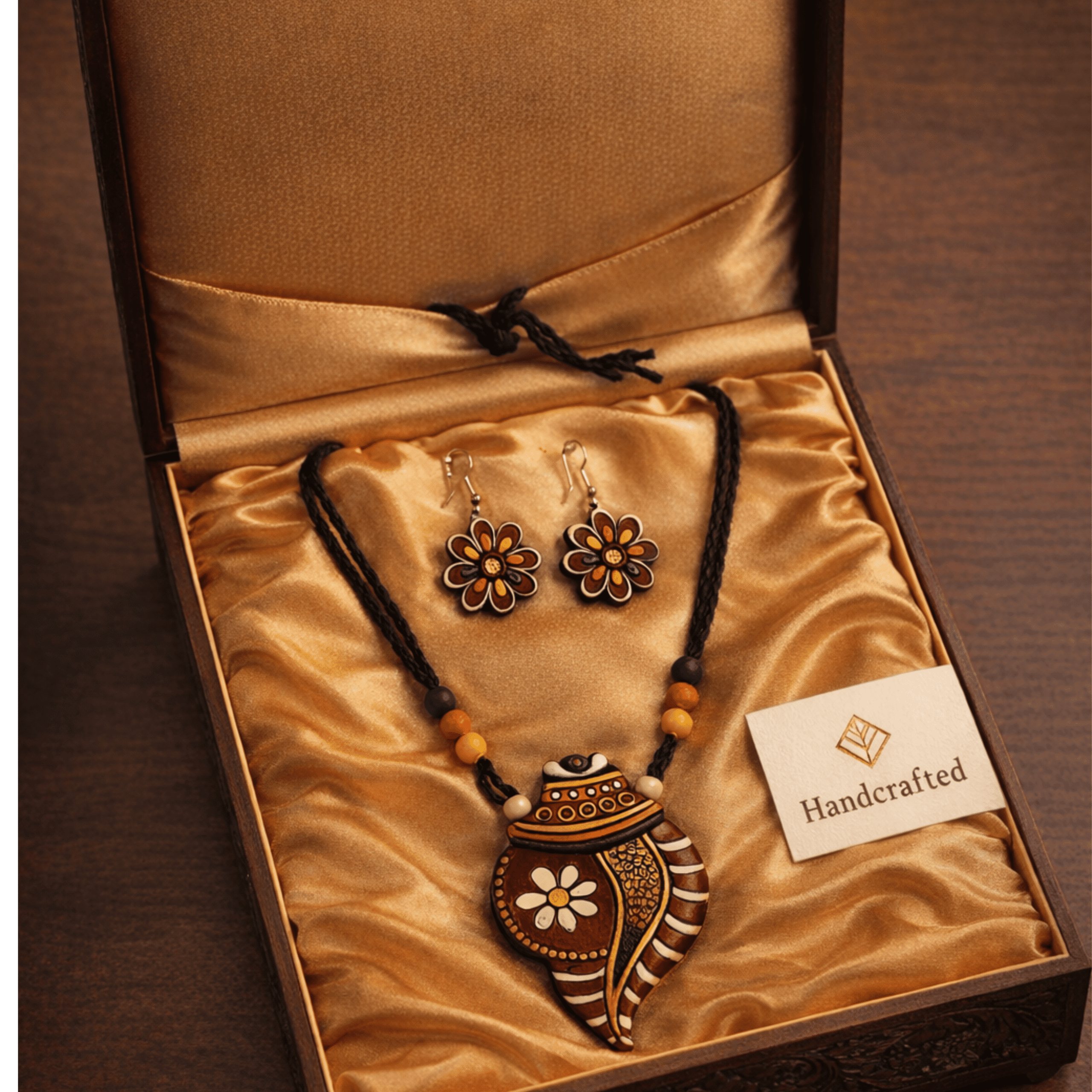 Terracotta Shankh (Conch) Jewelry Set