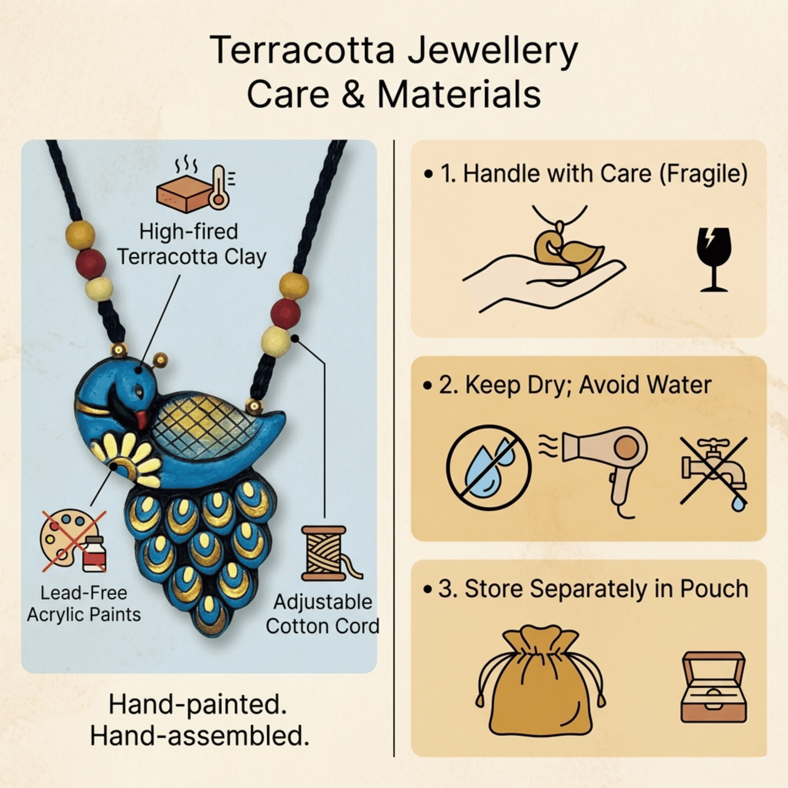 Earthly Elegance - Terracotta Peacock Set