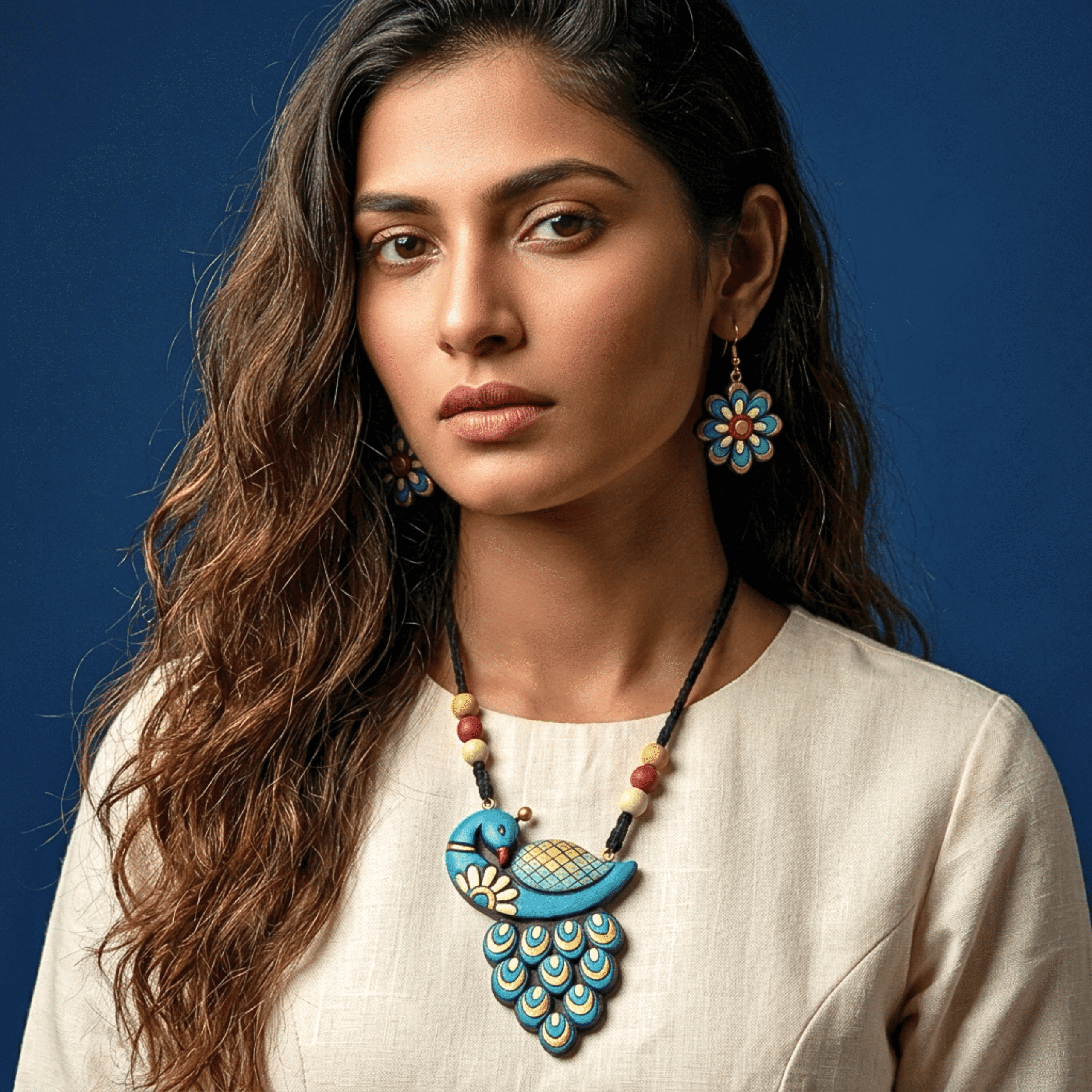 Earthly Elegance - Terracotta Peacock Set