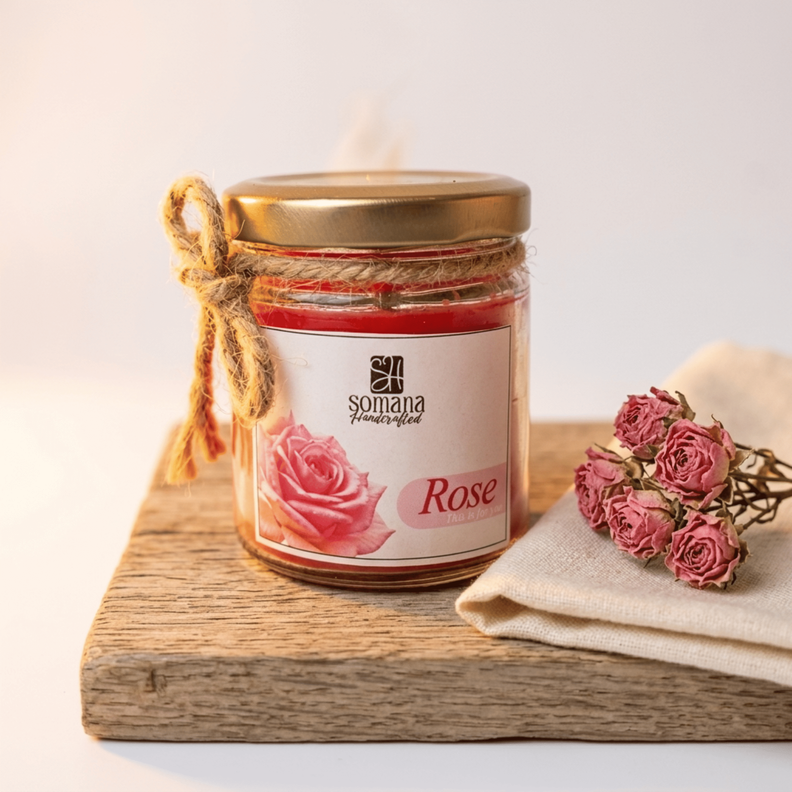 Rose Scented Candle.