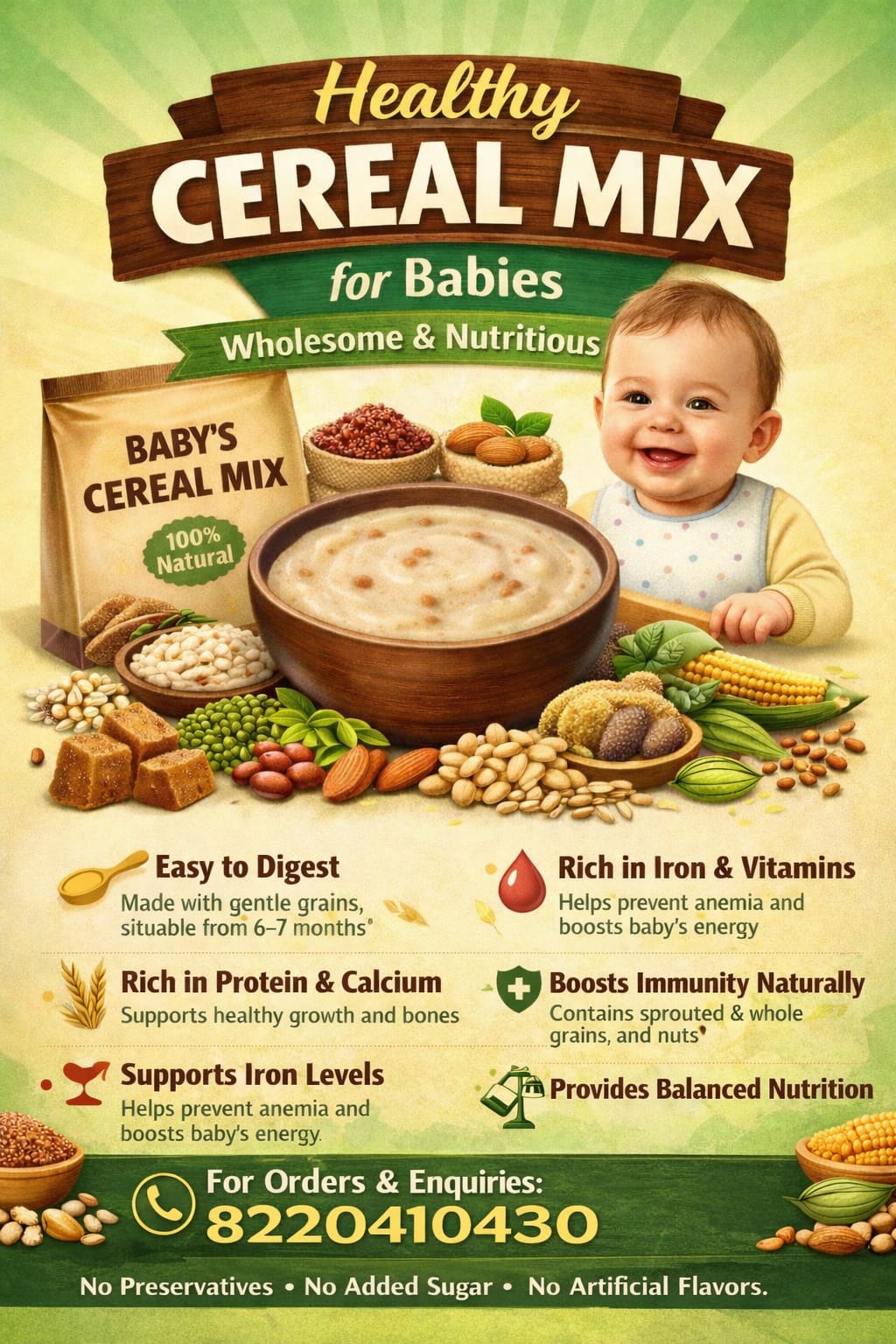 White Poha Cereal Mix with Nuts 200g