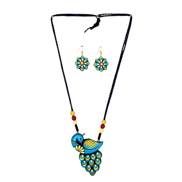 Earthly Elegance - Terracotta Peacock Set