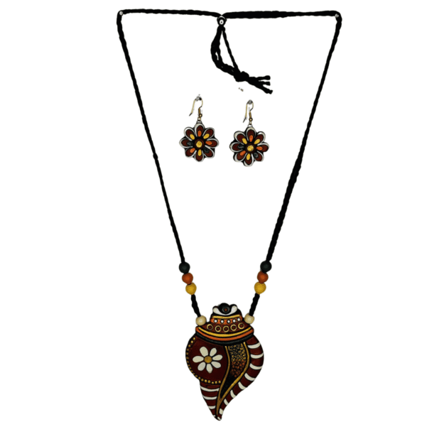 Terracotta Shankh (Conch) Jewelry Set